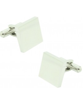 Gemelos para camisa acero cuadrado para grabar