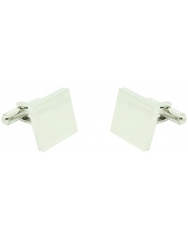 Gemelos para camisa acero cuadrado para grabar  2