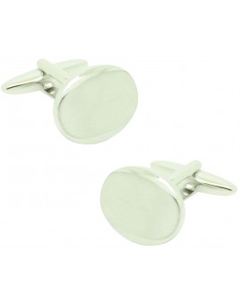 Gemelos para camisa acero ovalado 17 liso para grabar