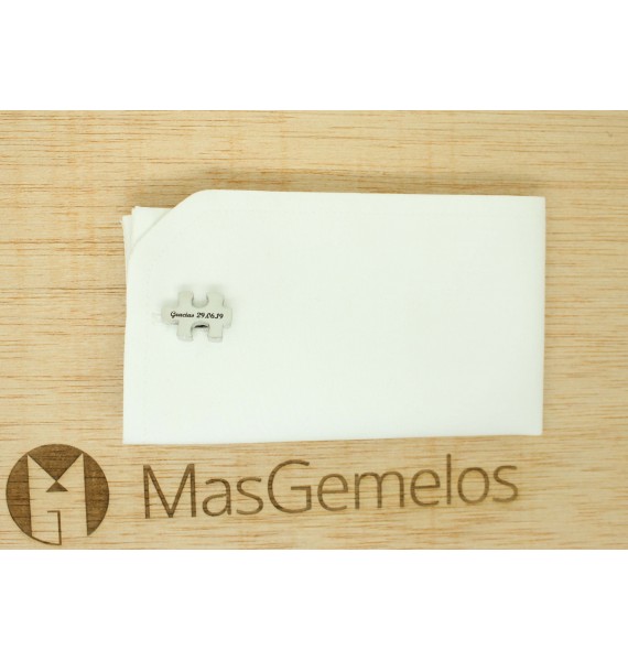 Gemelos para camisa Puzzle acero personalizado