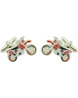 Gemelos para camisa de Moto cross roja 2