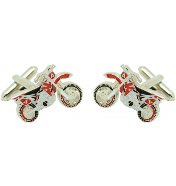 Gemelos para camisa de Moto cross roja