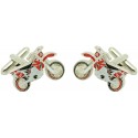 Gemelos para camisa de Moto cross roja