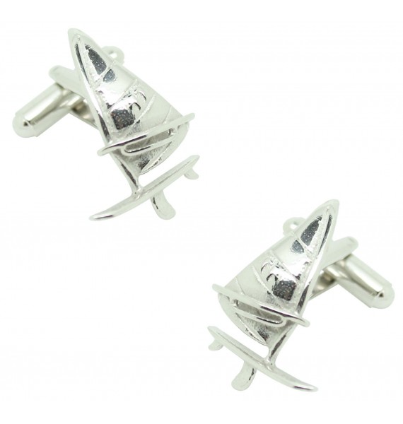 cufflinks of surfing silver plated