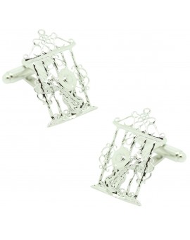 Cufflinks for shirt Grilles with hat and guitar