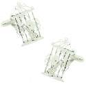 Cufflinks for shirt Grilles with hat and guitar
