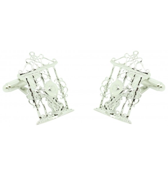Cufflinks for shirt Grilles with hat and guitar