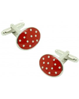 Gemelos para camisa lunares rojo