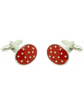 Gemelos para camisa lunares rojo 2