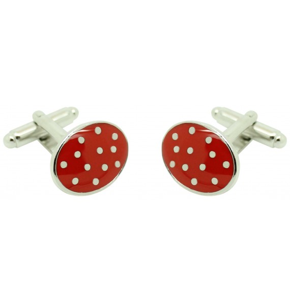 cufflinks red dots
