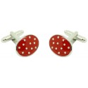 Gemelos para camisa lunares rojo