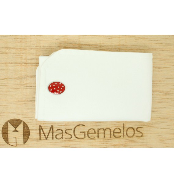 cufflinks red dots