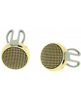 Pink gold round button