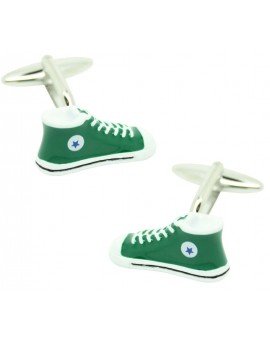 cufflinks of converse in green bottle