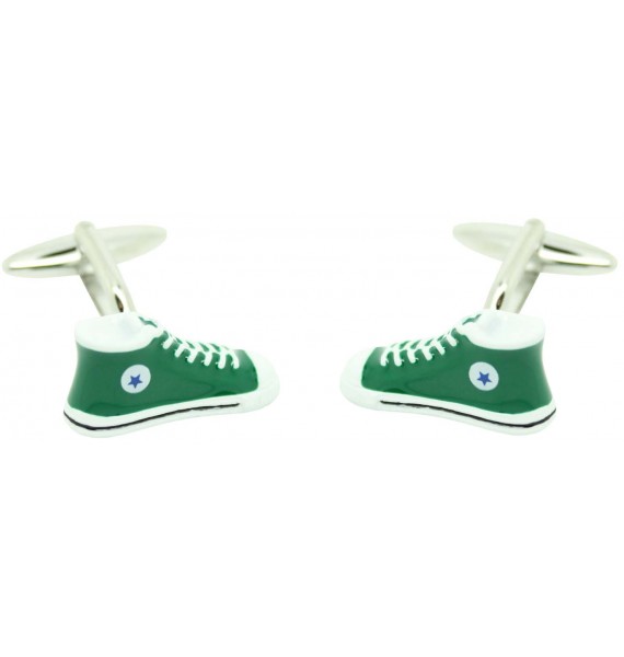 cufflinks of converse in green bottle