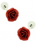 cufflinks of red rose