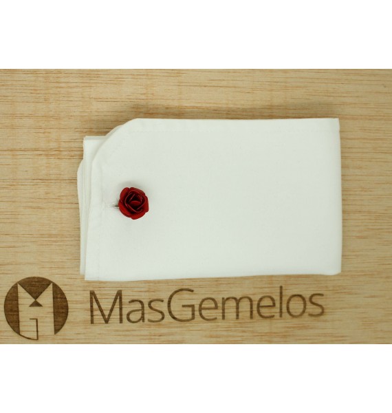 Gemelos para camisa rosa roja