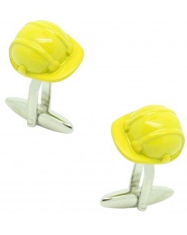 Yellow Helmet Cufflinks 