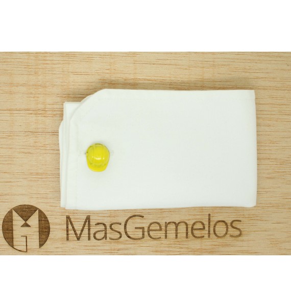 Gemelli per camicia con elmetto giallo
