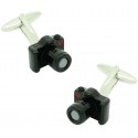 Gemelos para camisa Cámara de Fotos Reflex negra