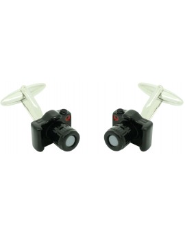 Cufflinks for shirt Reflex Photo Camera black 2