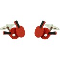 Red Ping Pong rackets shirt cufflinks