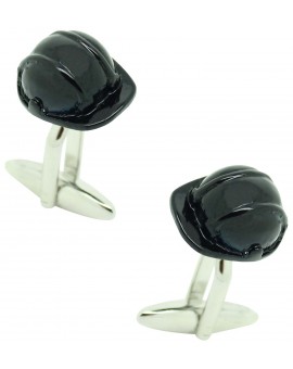 Cufflinks for shirt Navy blue work helmet