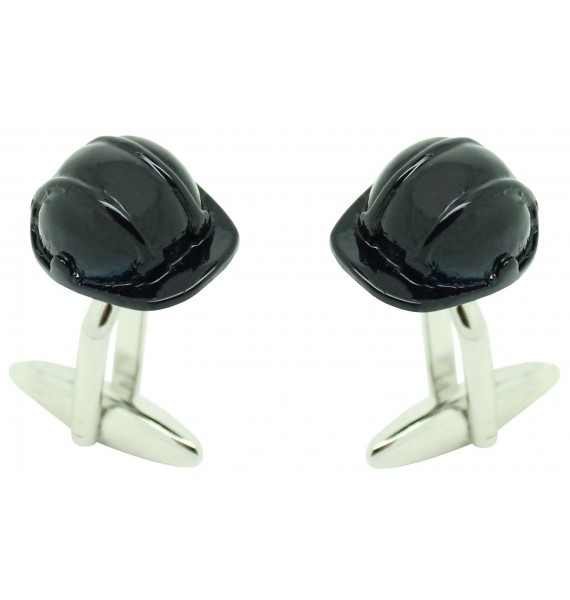 Cufflinks for shirt Navy blue work helmet