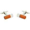 orange Gun Cartridge Cufflinks 