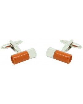orange Gun Cartridge Cufflinks 