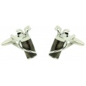 Cufflinks Gray golf bag