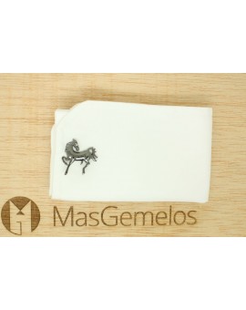 Boutons de manchette chemise cheval noir