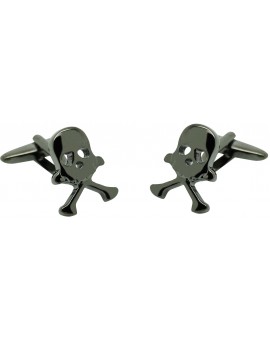 Gemelos para camisa calavera original negra 2