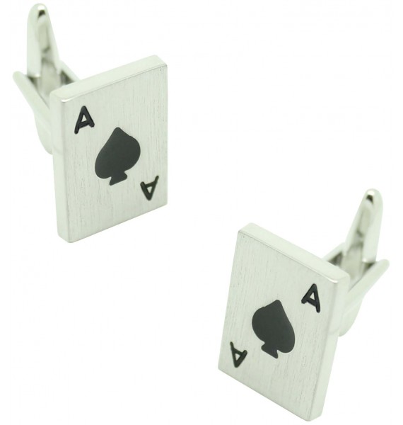 Gemelos para camisa AS de POKER plated