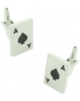 Gemelos para camisa AS de POKER plated