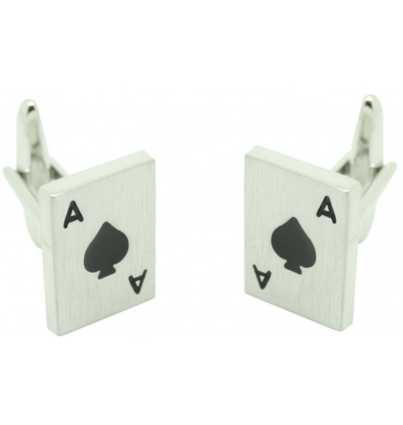 Gemelos para camisa AS de POKER plated