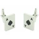 Gemelos para camisa AS de POKER plated