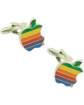 Gemelos para camisa la manzana apple de colores