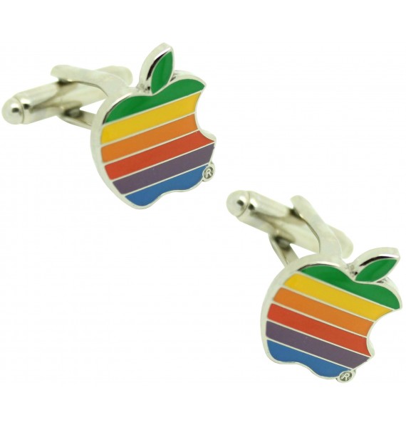 Gemelos para camisa la manzana apple de colores