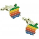 Gemelos para camisa la manzana apple de colores