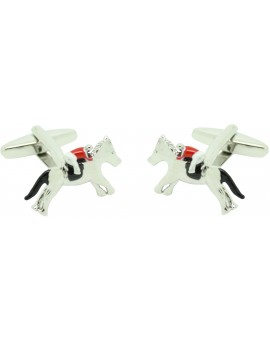 3D horse and rider cufflinks 2