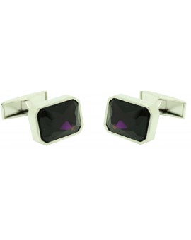 Gemelos para camisa Swarovski square Violeta 2