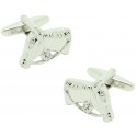 Gemelos para camisa cabeza caballo plated con cristal
