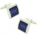 Gemelos para camisa ICON square blue enamel