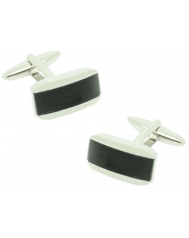 Gemelos para camisa ICON rectangule black line