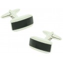 Gemelos para camisa ICON rectangule black line