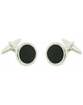 Gemelos para camisa ICON black round screw 2