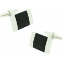 Gemelos para camisa ICON black rectangular Onix