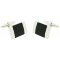 Lys black flower ICON shirt cufflinks
