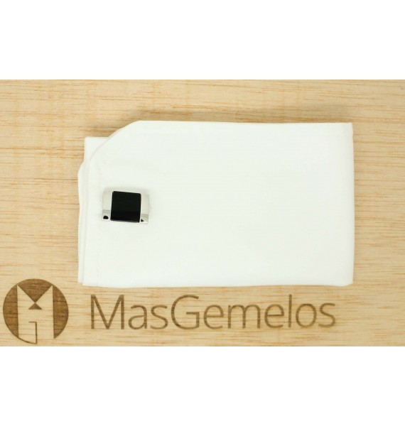 Gemelli per camicia ICON fiore di lis nero